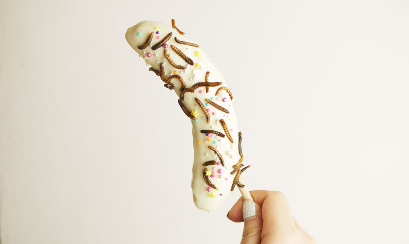 昆虫食レシピチョコバナナ